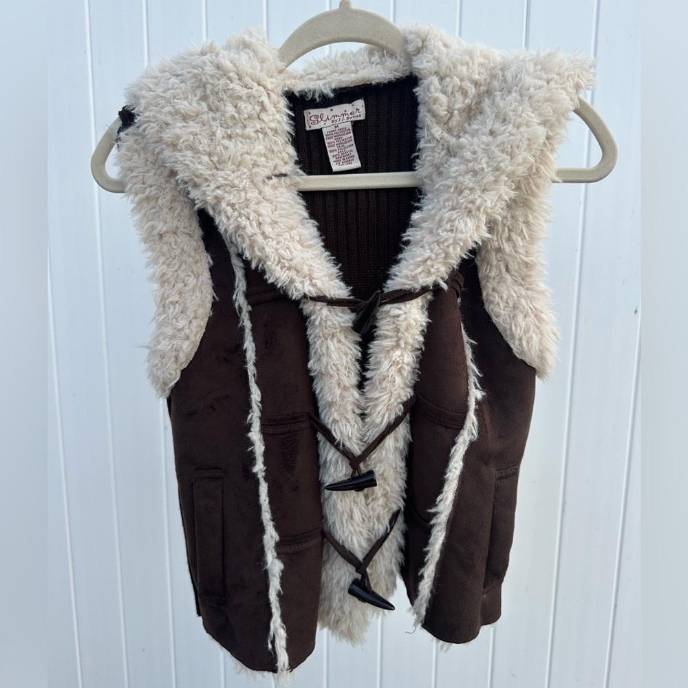 Glimmer brown fur vest